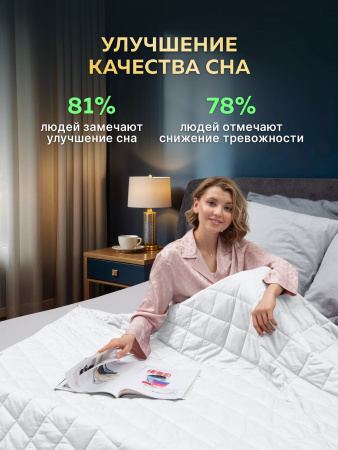 Купить Утяжеленное сенсорное одеяло WELLINAGRAVITY 200х220 белый 12кг WGS-22 по цене  руб.