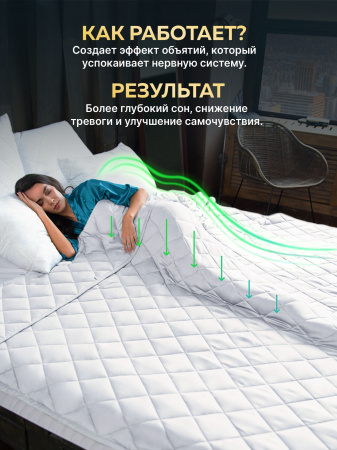 Купить Утяжеленное сенсорное одеяло WELLINAGRAVITY 200х220 белый 12кг WGS-22 по цене  руб.