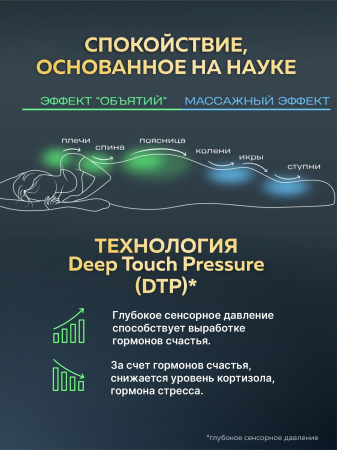 Купить Утяжеленное сенсорное одеяло WELLINAGRAVITY 200х220 мятный 9кг WGS-22 по цене  руб.